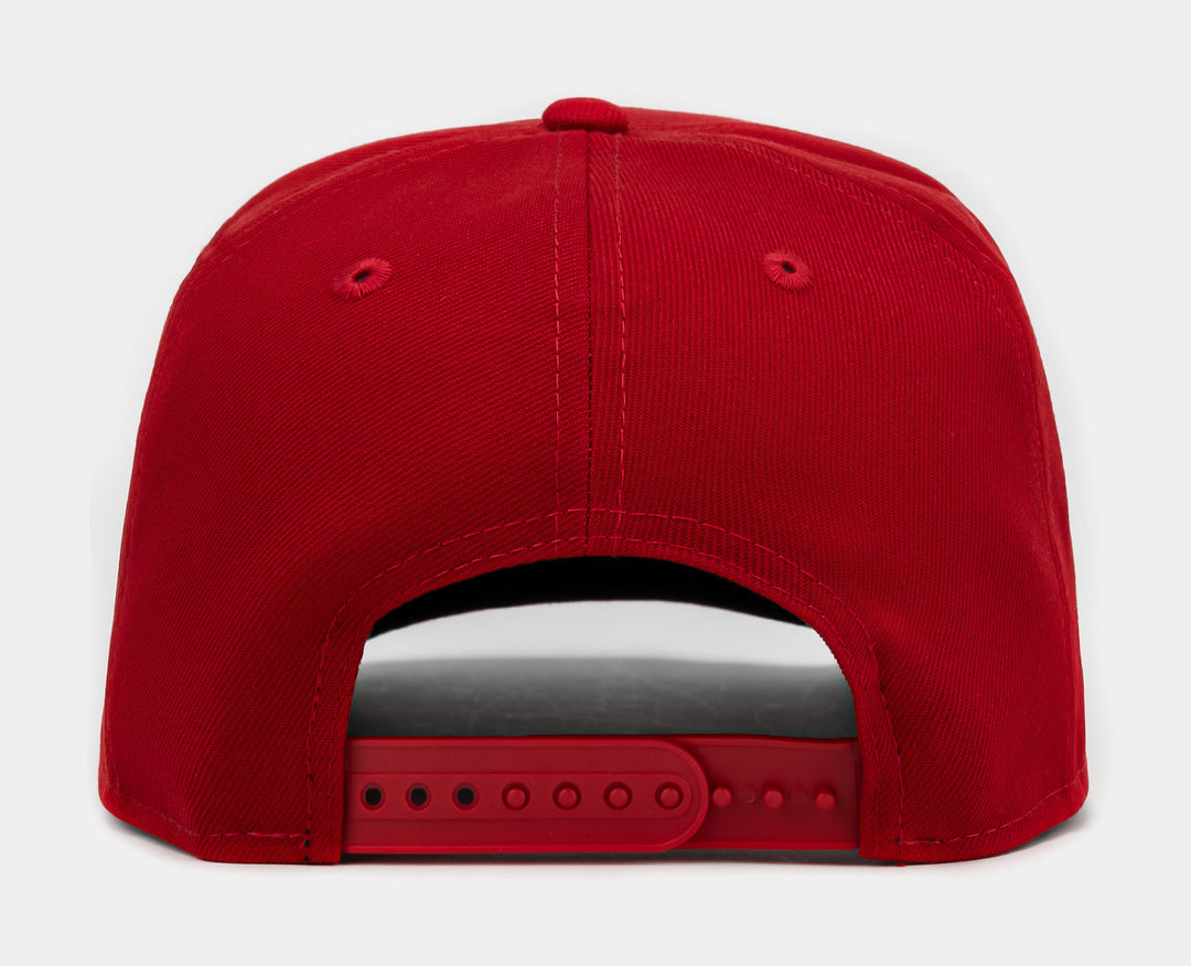 New Era San Francisco 49ers Upside Down Script 9FORTY A-frame Red Snapback Hat