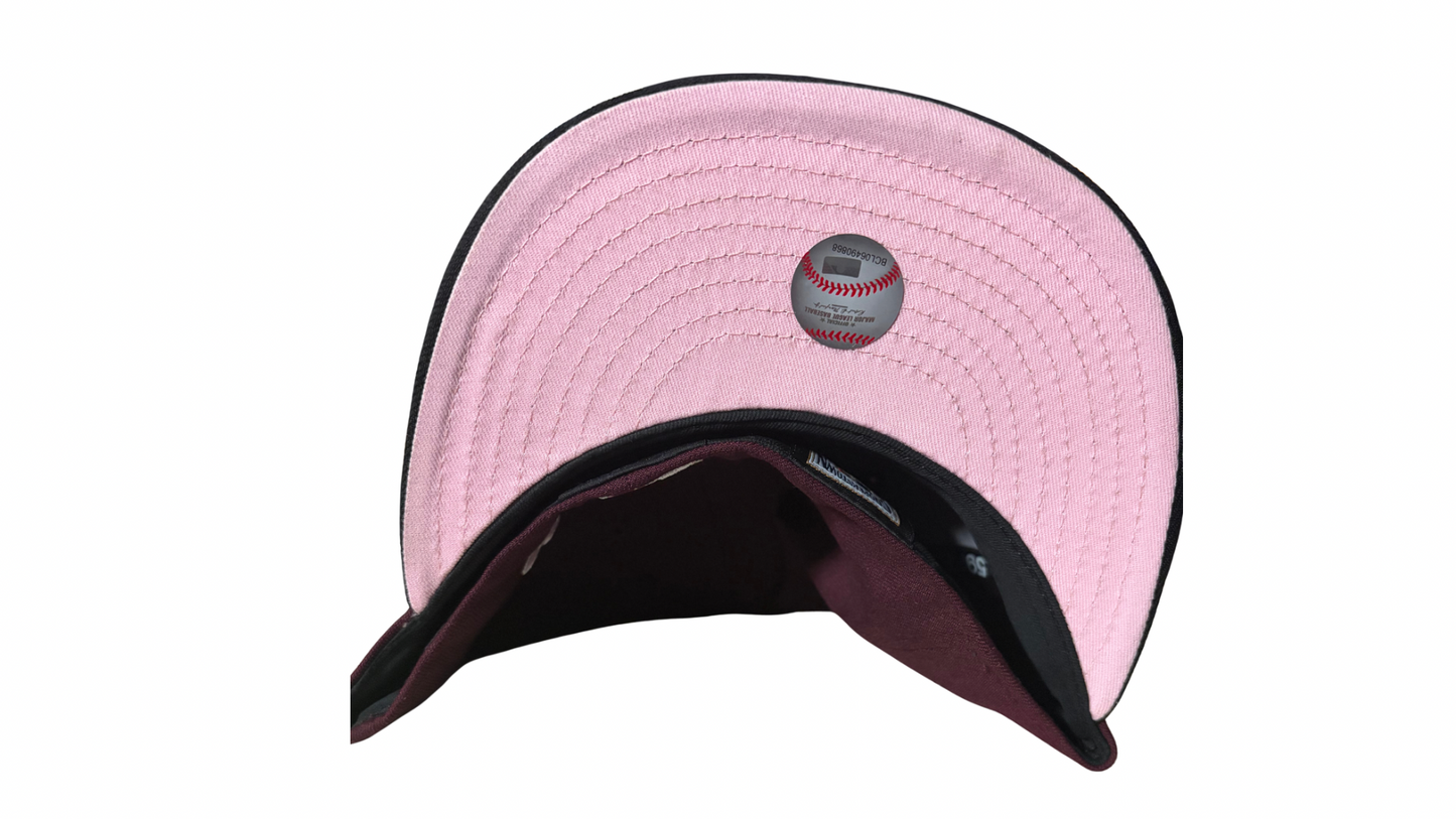 New Era LA Dodgers Maroon Heart 100th Anniversary Side Patch 59FIFTY Fitted