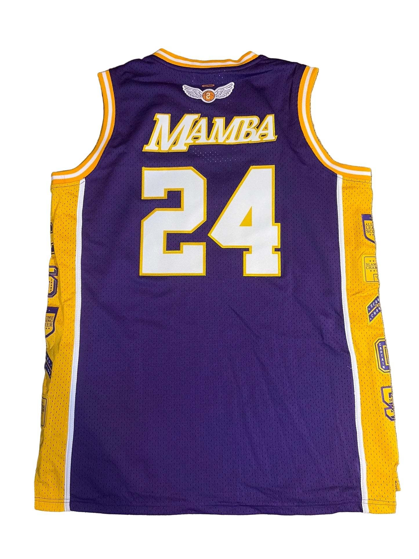 Headgear Classics Kobe Bryant Tribute Jersey - "Legend #8 / Mamba #24" Los Angeles Purple & Gold Basketball Jersey