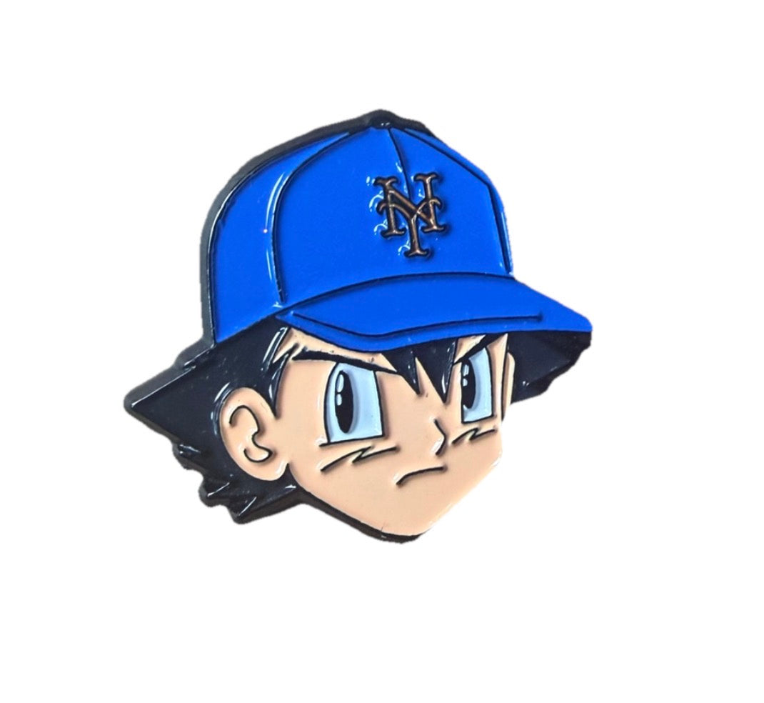 New York Mets Ash Ketchum Enamel Pin