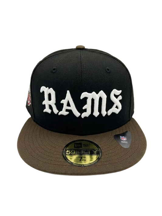 New Era Los Angeles Rams Script 59FIFTY Reverse Mocha Fitted Hat