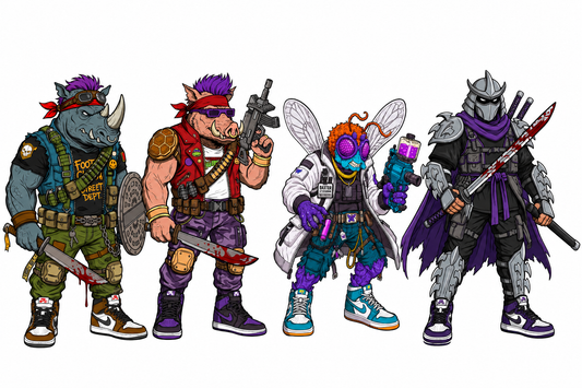 Hustle Brims – TMNT Villains 3D Enamel Pin Set