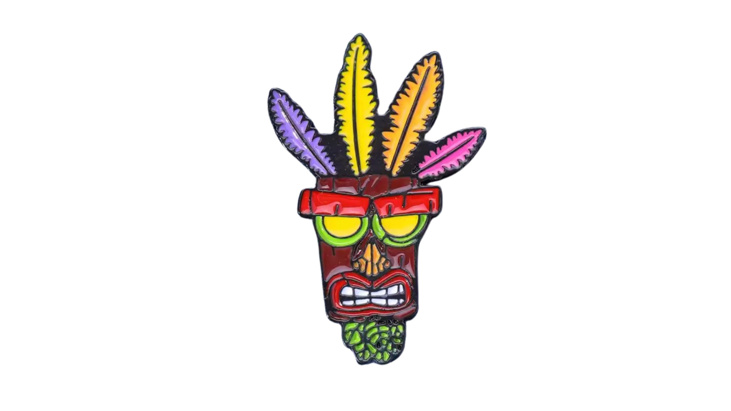 Aku Aku Tiki Mask Crash Bandicoot Enamel Pin