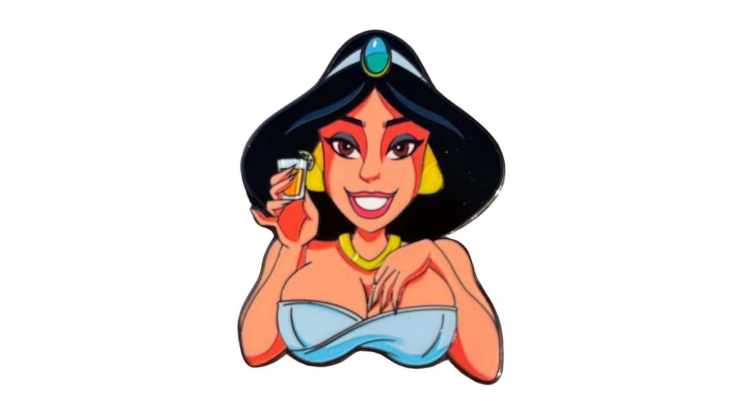 Sipping Jasmine Enamel Pin