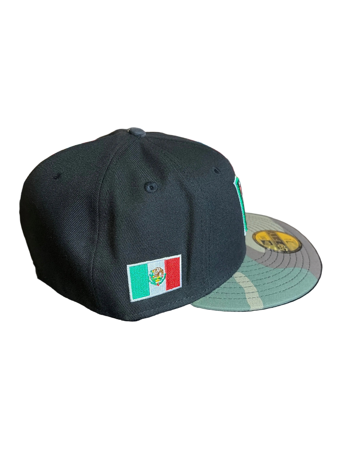 New Era Mexico Baseball 59FIFTY Fitted Hat - Black / Camo Visor