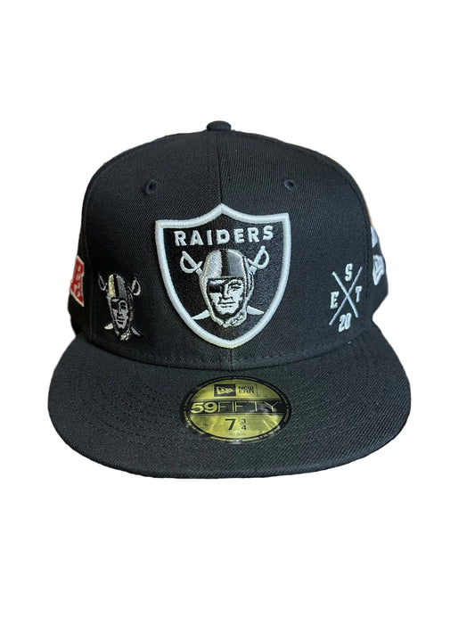 New Era Las Vegas Raiders 59FIFTY Fitted Hat Dual Shield & AFC Side Patch