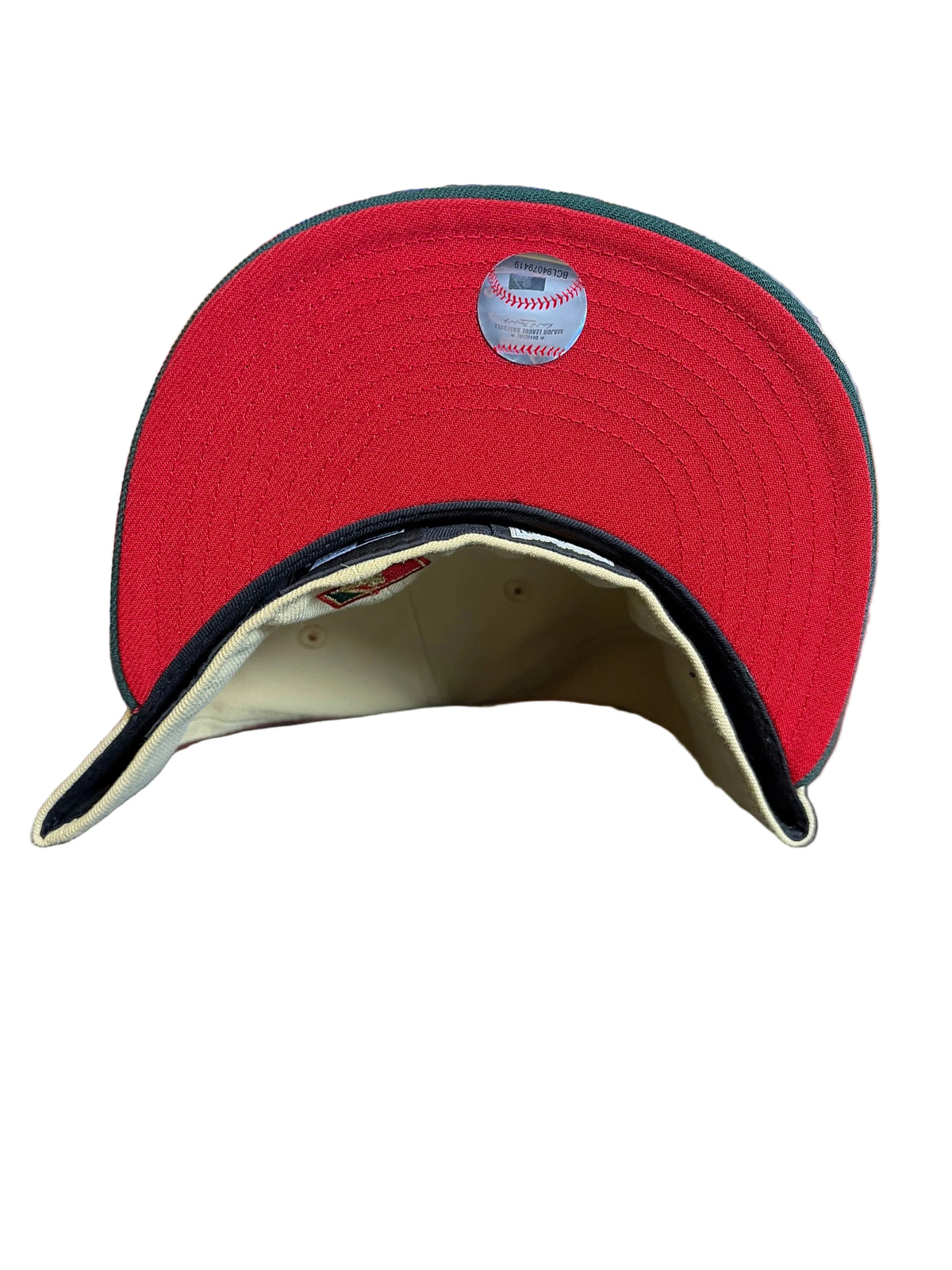 New Era Oakland A's Upside Down Logo 59FIFTY Fitted Hat - 1989 Battle of the Bay Patch