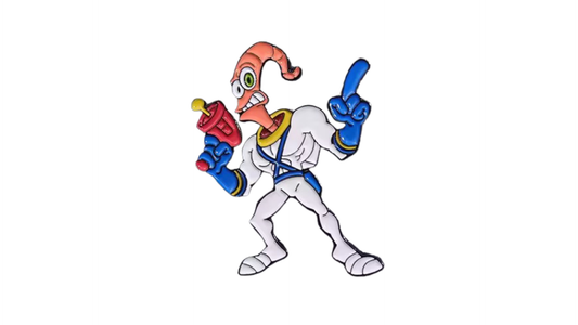 Earthworm Jim Enamel Pin