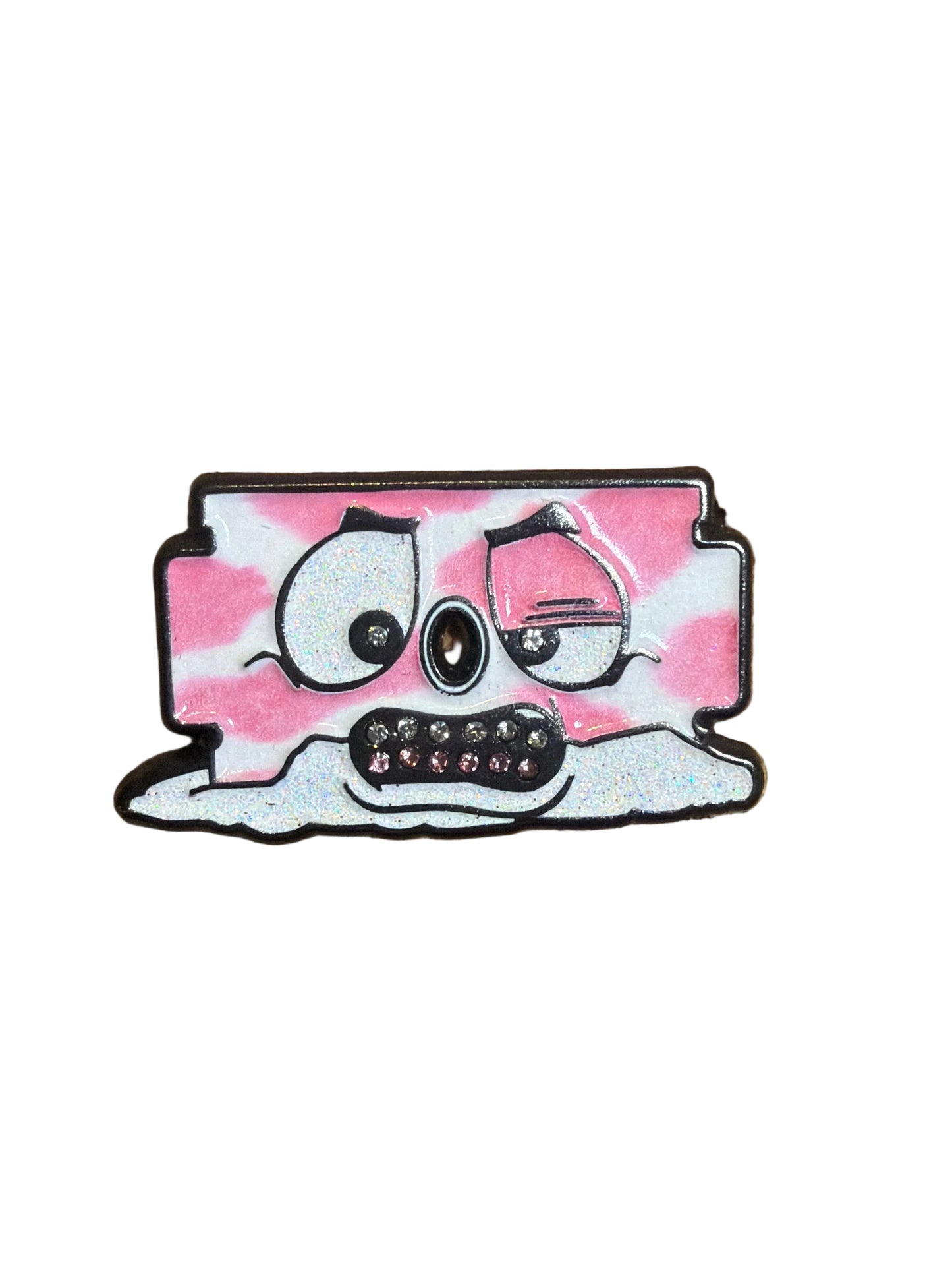 Saca Pink Cow-print Hat Pin