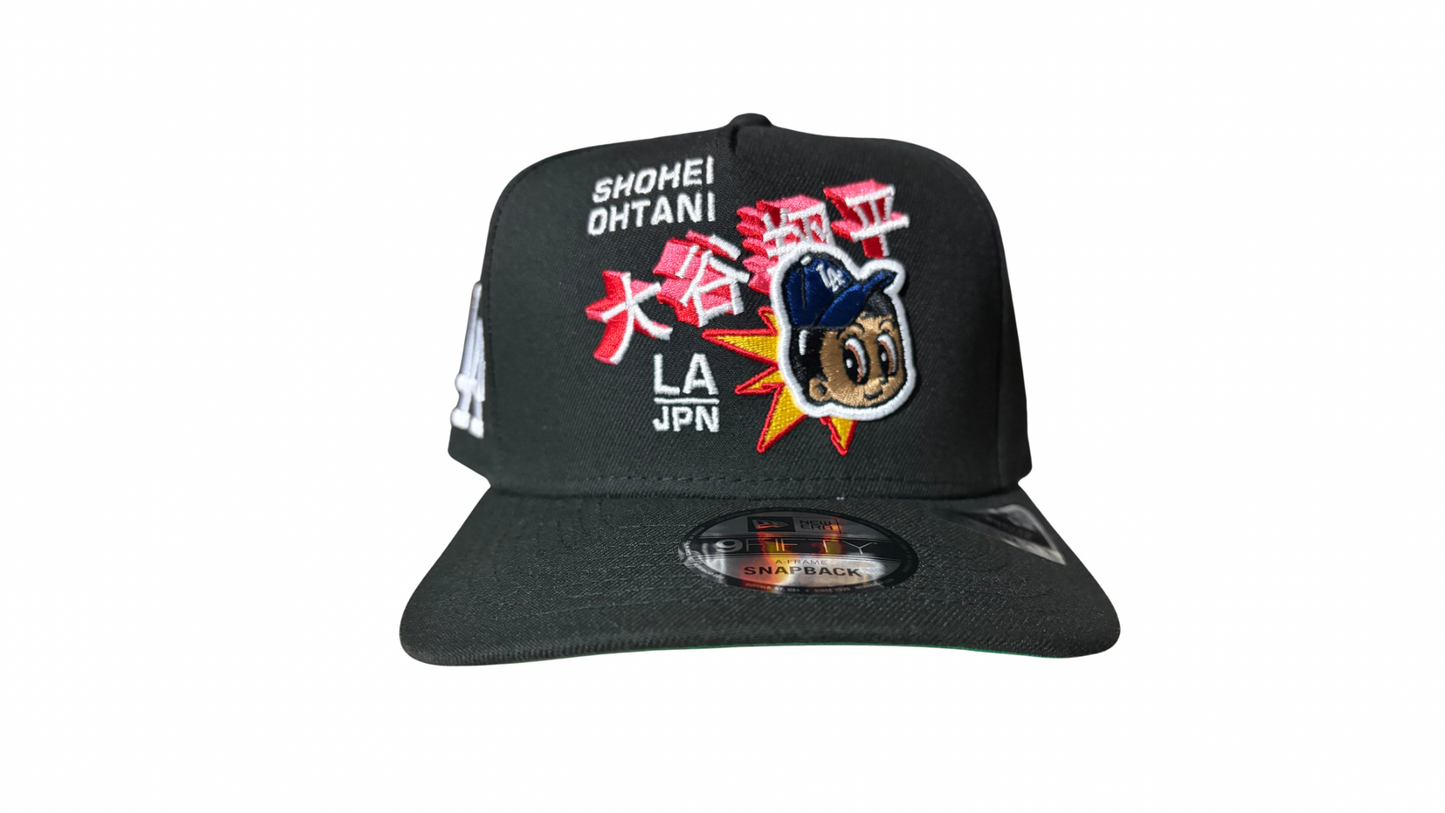 New Era LA Dodgers Shohei Ohtani 9FIFTY Black A-Frame Snapback Hat