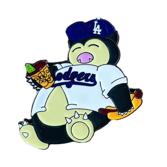 Snorlax LA Dodgers Enamel Pin