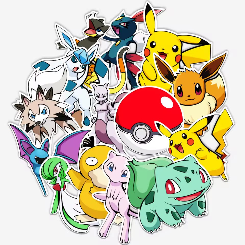 50 Pieces Pokemon Sticker Pack