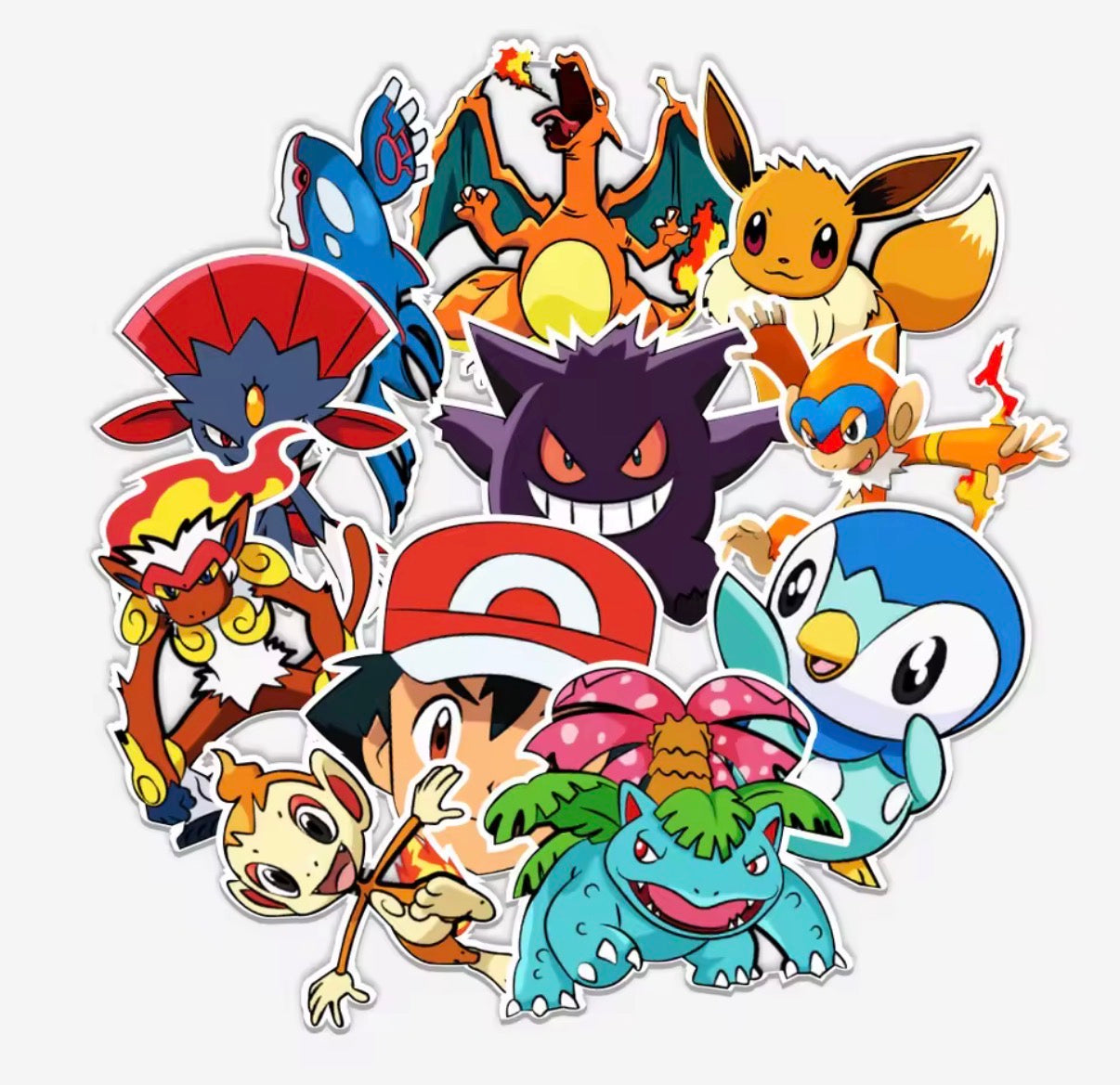 50 Pieces Pokemon Sticker Pack