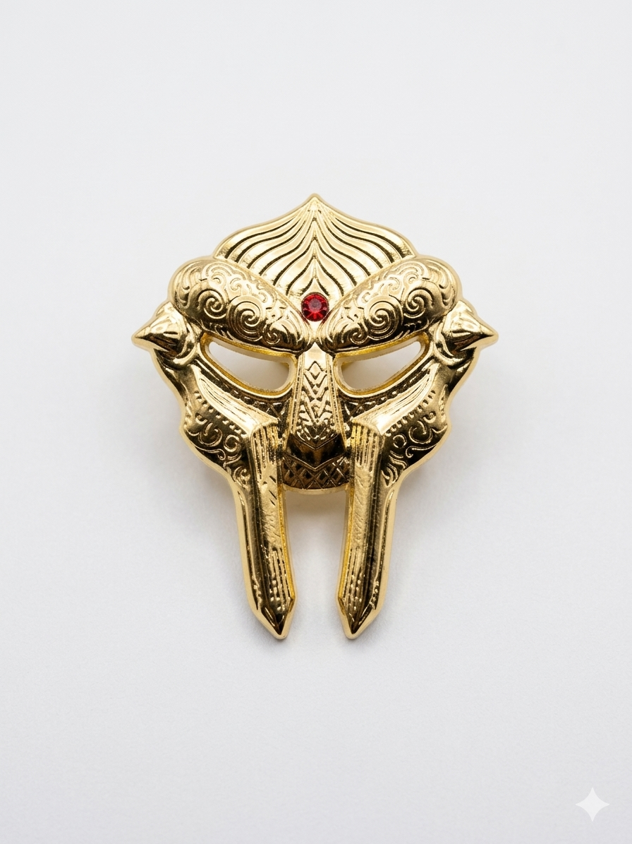 All Gold Mask Enamel Pin