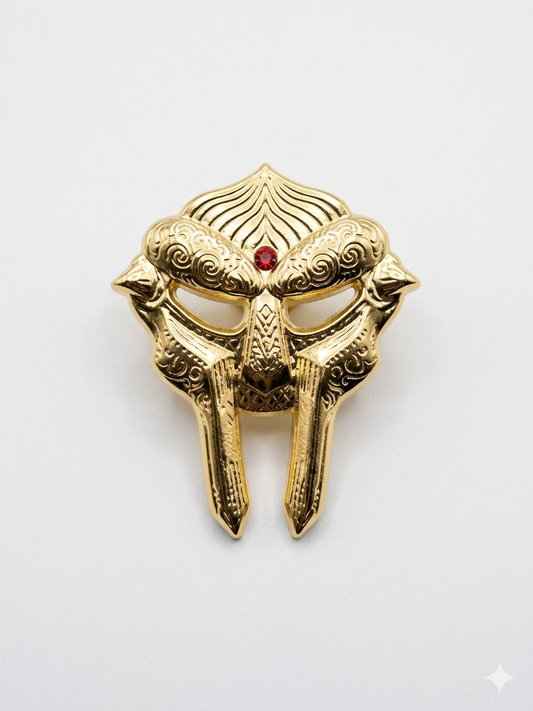 All Gold Mask Enamel Pin
