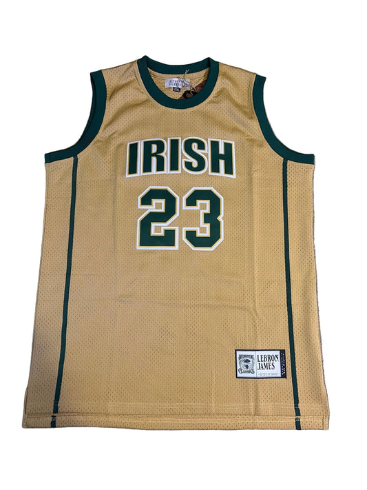 Headgear Classics LeBron James High School Jersey #23 SVSM Irish Retro Basketball Jersey
