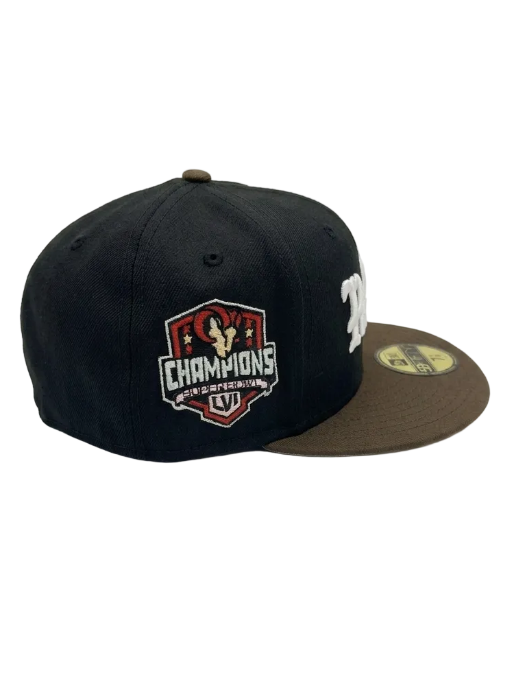New Era Los Angeles Rams Script 59FIFTY Reverse Mocha Fitted Hat