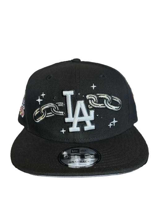 New Era Los Angeles Dodgers Chain Link 100th Anniversary Side Patch 9FIFTY Snapback