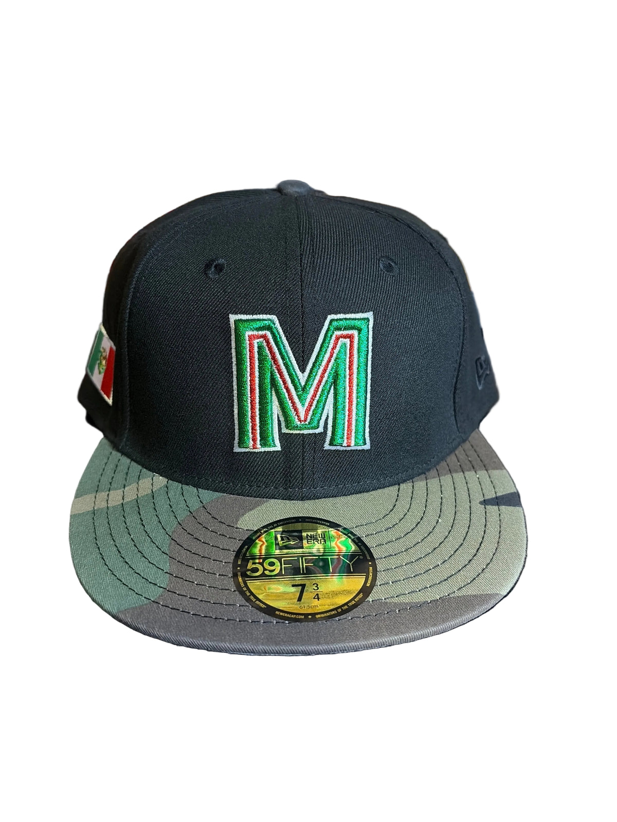 New Era Mexico Baseball 59FIFTY Fitted Hat - Black / Camo Visor