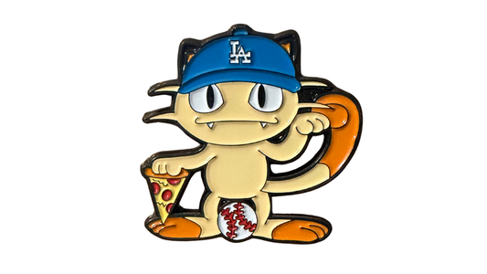 LA Dodgers Meowth Enamel Pin