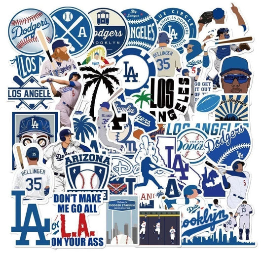 50 Pieces LA Dodgers Sticker Pack