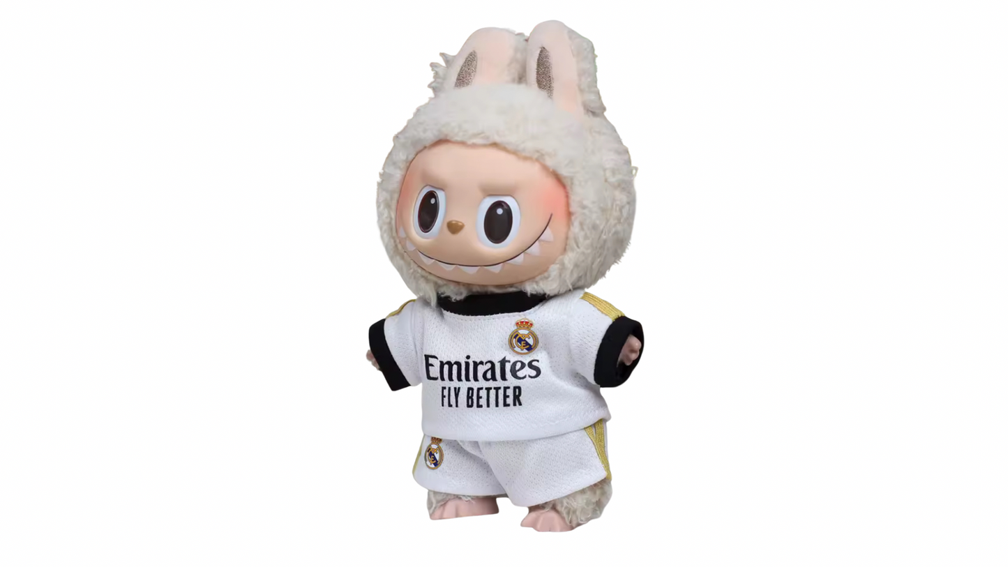 Labubu Real Madrid Soccer Uniform