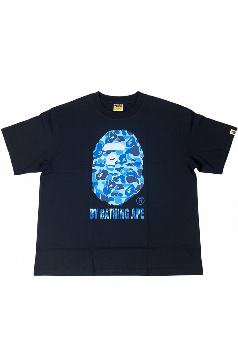 BAPE Blue Camo Ape Head Logo Tee