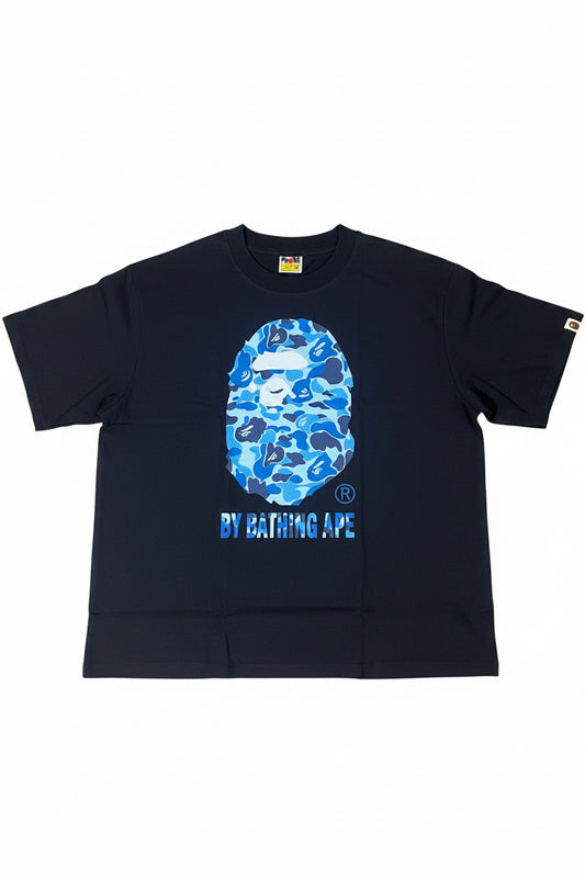 BAPE Blue Camo Ape Head Logo Tee
