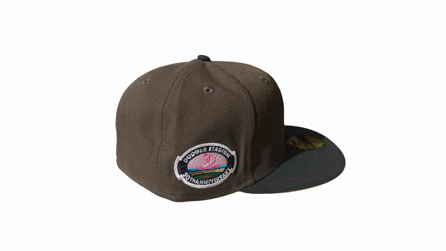 New Era LA Dodgers Maroon Heart 100th Anniversary Side Patch 59FIFTY Fitted