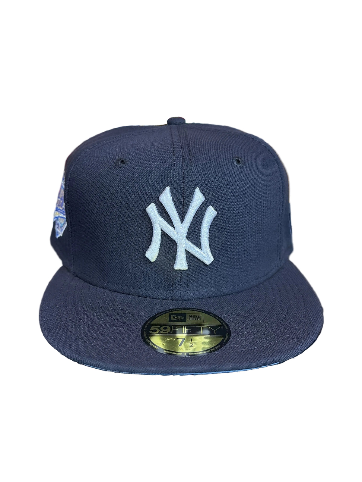 New Era NY Yankees 1998 World Series Patch 59FIFTY Fitted Hat – 7 1/2 (Icy Blue UV)