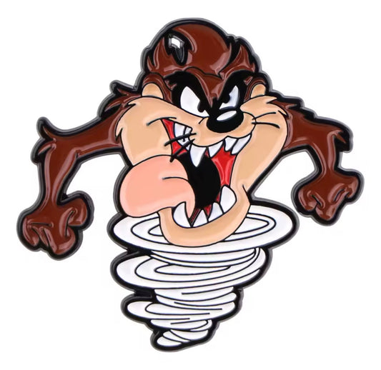 Tasmanian Devil Taz Tornado Cartoon Character Enamel Pin