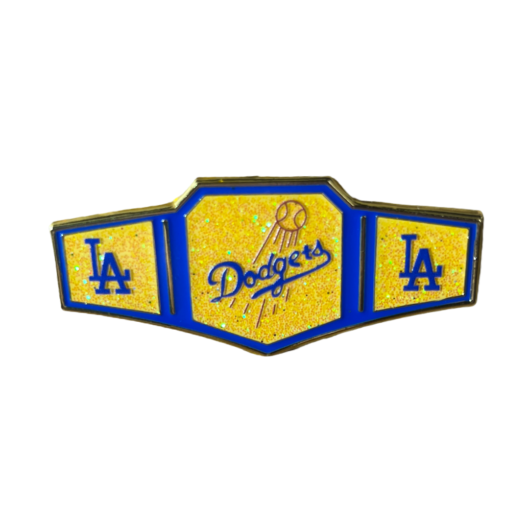 LA Dodgers Championship Belt Enamel Pin