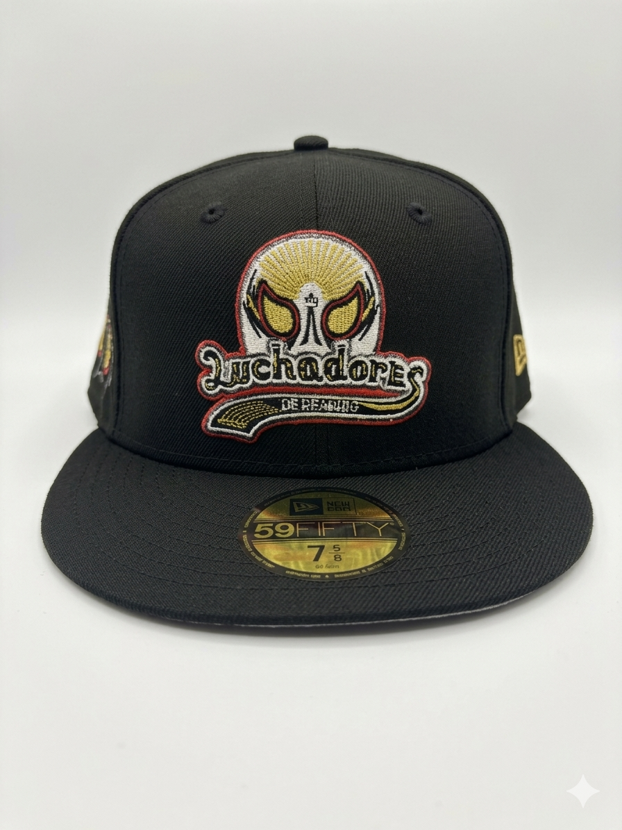 New Era Reading Fightin Phils Luchadores Black Copper Edition 59FIFTY Fitted Hat