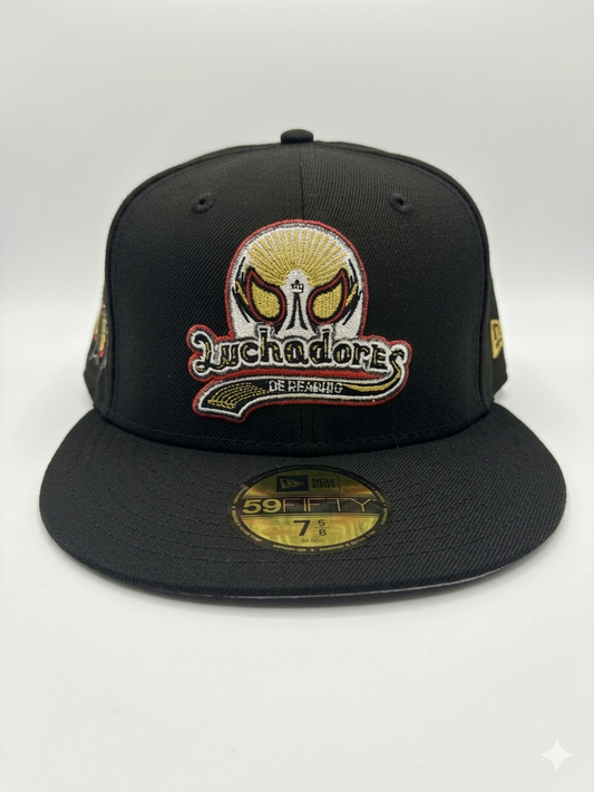 New Era Reading Fightin Phils Luchadores Black Copper Edition 59FIFTY Fitted Hat
