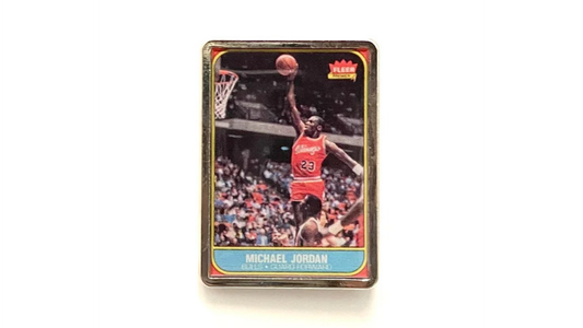 MJ Rookie Card Enamel Pin