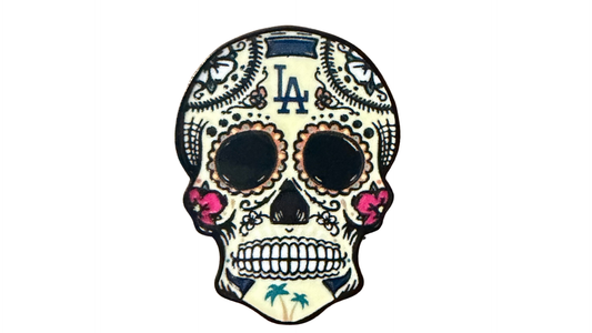 LA Dodgers Sugar Skull Enamel Pin