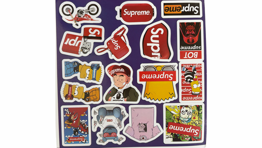 6 Sheets of Supreme Stickers