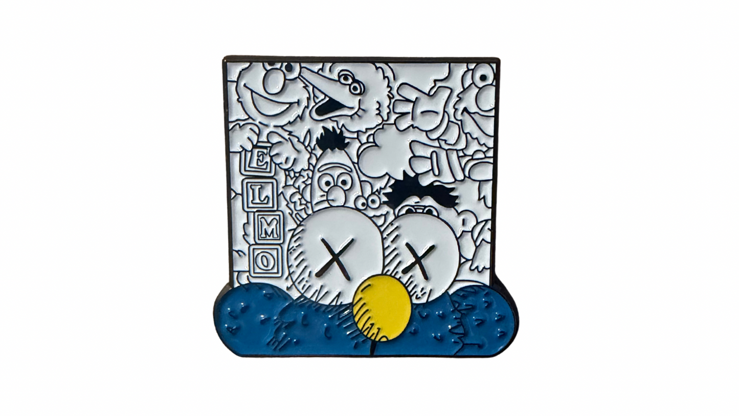 Kaws Sesame Street Enamel Pin