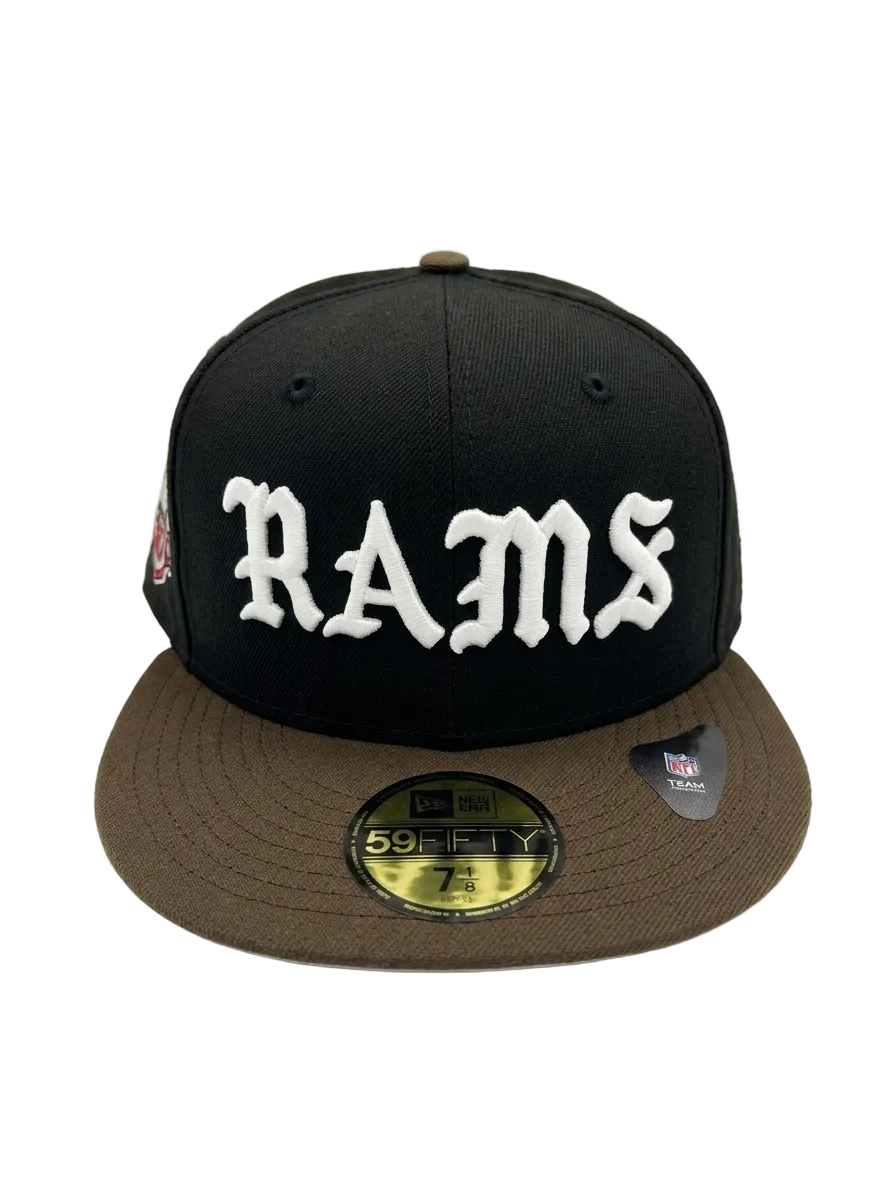 New Era Los Angeles Rams Script 59FIFTY Reverse Mocha Fitted Hat