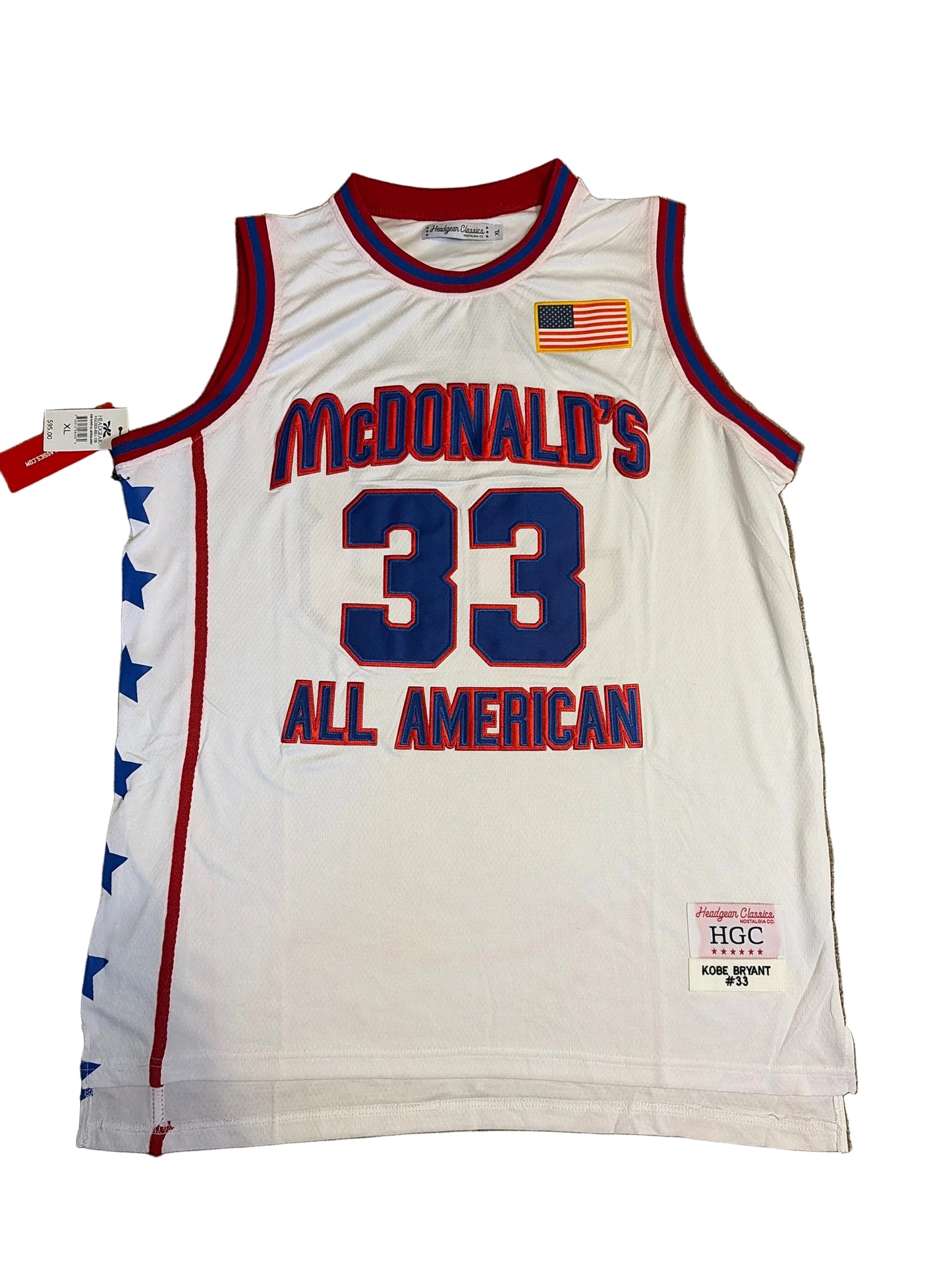 Headgear Classics Kobe Bryant McDonald’s All American #33 Jersey