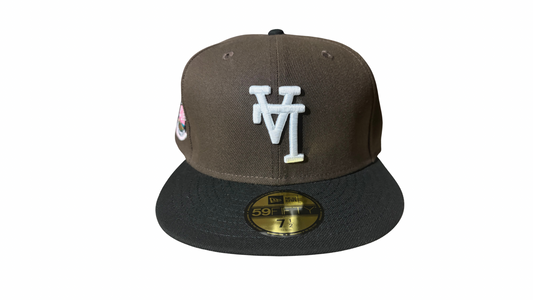 New Era LA Dodgers Maroon Heart 100th Anniversary Side Patch 59FIFTY Fitted