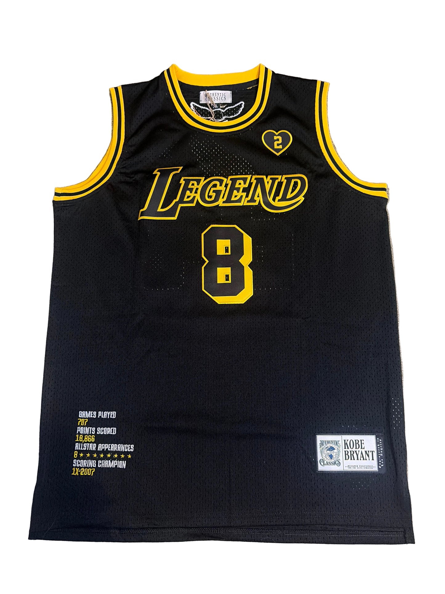 Authentic Classics Legend Mamba #8 & #24 Tribute Basketball Jersey