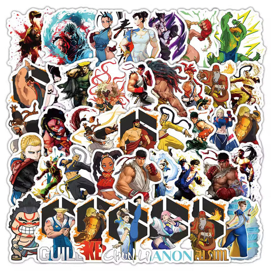 50 Pieces Street Fighter Sticker Pack