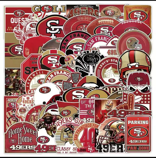 50 Pieces San Francisco 49ers Sticker Pack