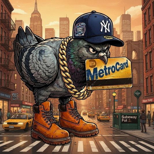 "City Transit Bird Enamel Pin - New York Hustle Edition"