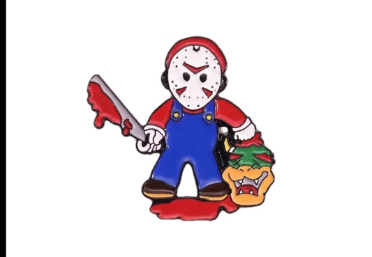 Mario Jason Bowser Halloween Enamel Pin