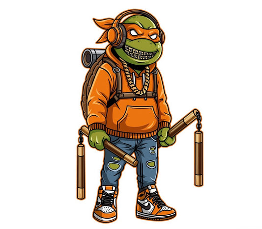 The Shattered Orange Enamel Pin