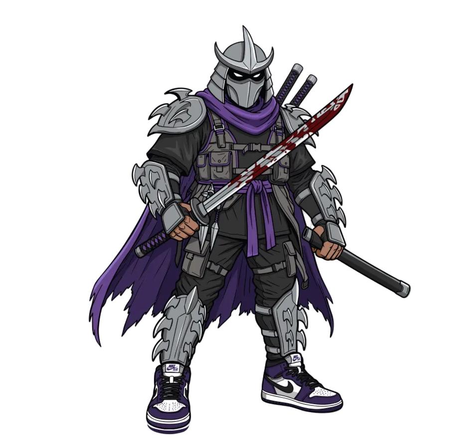 Hustle Brims – Shredder Villain 3D Enamel Pin