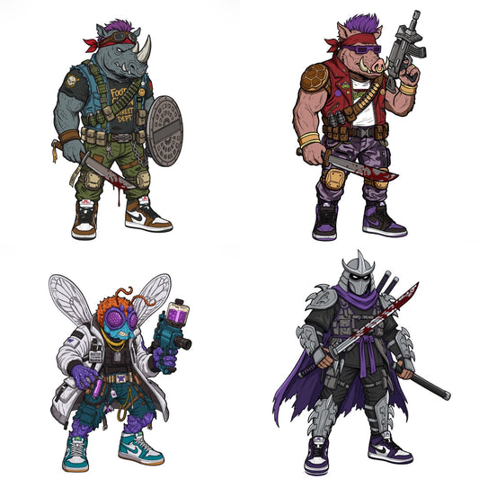 Hustle Brims – TMNT Villains 3D Enamel Pin Set