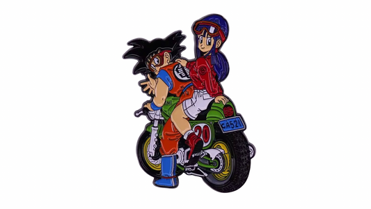 Dragon Ball Z Goku & Chichi  Motorcycle Enamel Pin